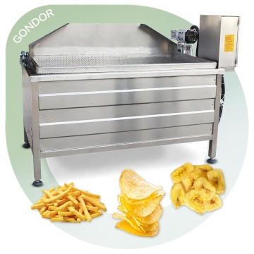 Automatische cassave Garri friteuse en bananenbevline chipwaterfriteuse voor de voedingsindustrie - gasfalafelmachine