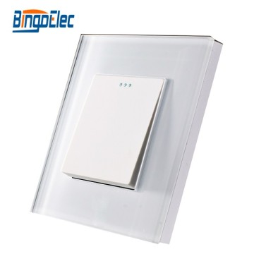 Toughened glass panel 1gang 2way mechanical switch