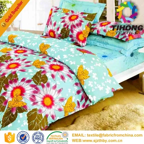 2016 wholesale floral custom soft bed fabric printing textile