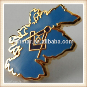 2014 New Custom Metal Hotsale Scotland Map Masonic Freemason G Pin Badge