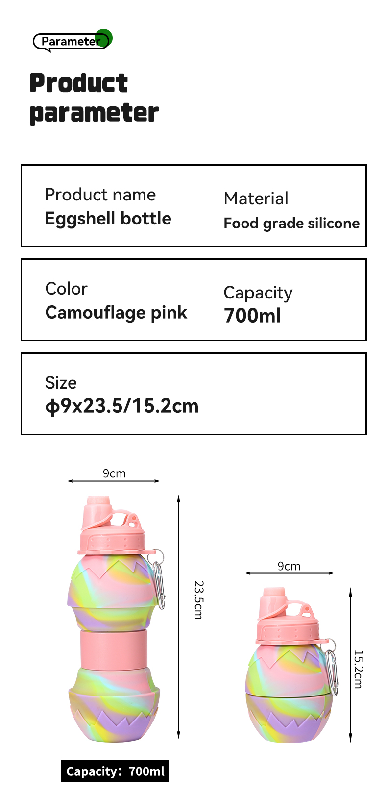 foldable water bottle MFZ-J013