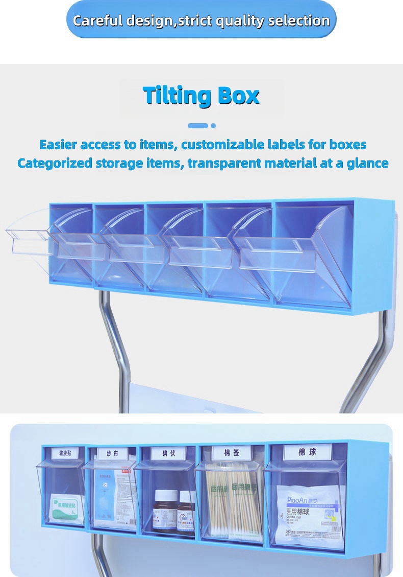 medical trolley with drawers