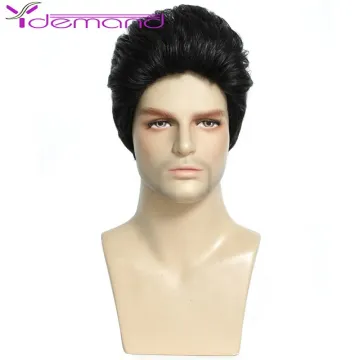 Wholesale Synthetic Full Wig Y Demand German Synthetic Short Hair Full Replacement Hair Daily Wigs Men