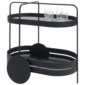 2022 Newest Kuwait Easy Assembly 3-Tier Acrylic Kitchen Food Serving Trolley Cart for Hotel Use