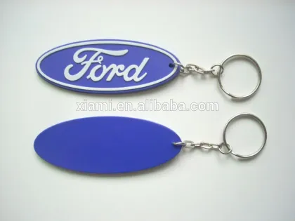 new arrival cute little car shape embossing soft pvc cool keyring