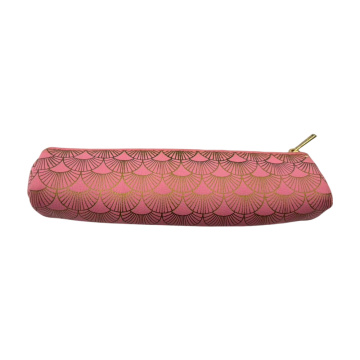 Элегантная сумка для хранения из полиуретана с треугольным узором из золотой фольги