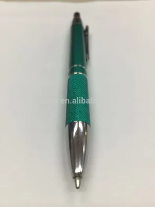 green aluminium ball pen, plastic core parker,retractable pen