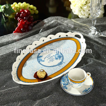 3 Pieces Elegant New Bone China Coffee Set of New Classic
