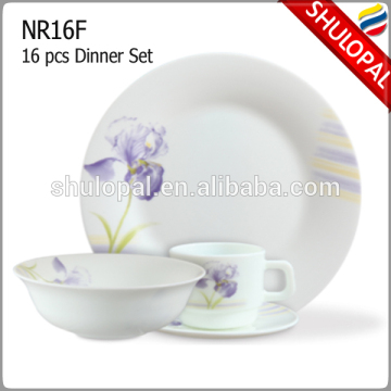 Opal Glass 16pcs Dinner set