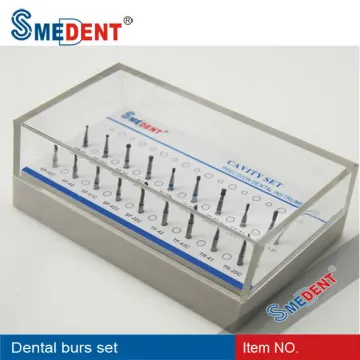 Dental rotary diamond burs set FG