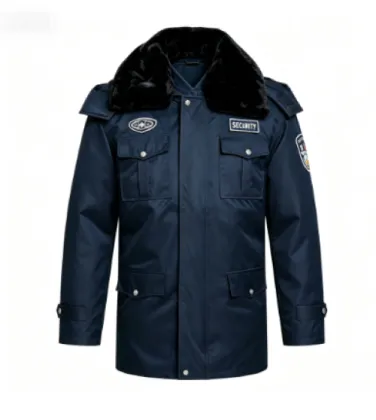 Security Winter Coat Reflective Warm Long Coat