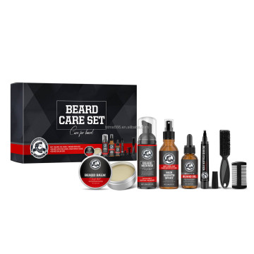 Bettermiss Custom Logo 7pcs Beard Growth Kit - Organic Beard Oil & Grooming Care Set