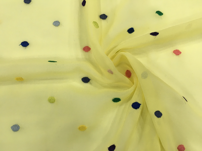 Dot Design Embroidery Fabric