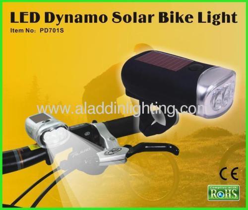 Dynamo Solar Powered 3 Led Bike Light 