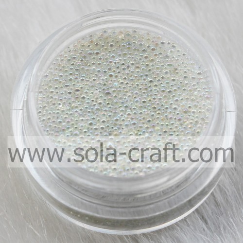Perles de rocaille rondes en verre minuscules transparentes colorées de mode sans trou