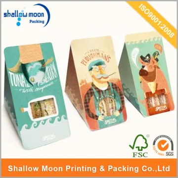 pvc windown Triangle cake packaging paper box