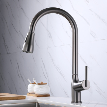 2022 Brass Water Tap Pull Out Kkitchen Faucet