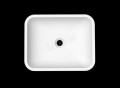 Lavabo da appoggio in fusione minerale WB009 (acrilico puro) -matte bianco-493x493x93mm