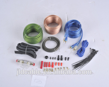 8GA high end car amplifier wiring kits transparent speaker cable for car audio made in china