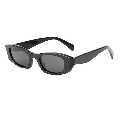 Mellume Retro 90s Narrow Oval Cat-Eye Acetate Sunglasses
