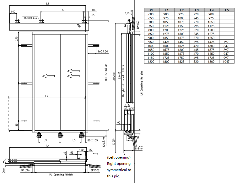 side landing KS102-120