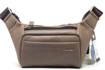 Fashion Grey PU Leisure Waist Bag (113-62406)