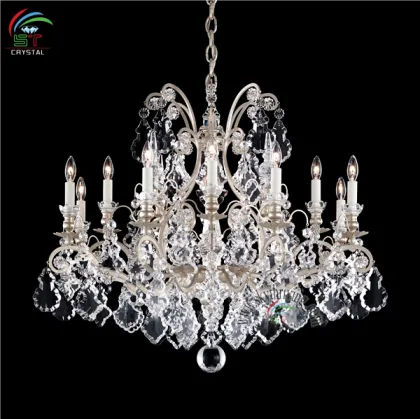 K9 Crystal Lighting Wrought Iron Chandelier Lamp