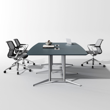 High-end Wooden Conference Room Tables with Metal Legs for 2-6 People