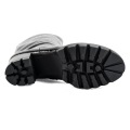 Goede kwaliteit zwarte snakeskin mid-hiel kalf laarzen