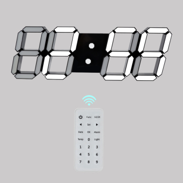 3D Multifunctional Luminescent Wall Clock for Room with Large Digital Display
