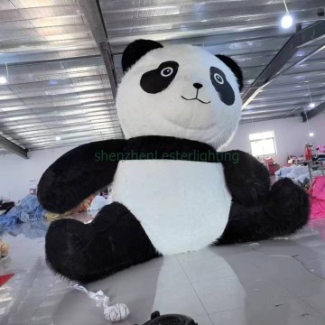 Customizable Outdoor Giant Inflatable Panda Mascot Balloon Decorations for Shopping Malls