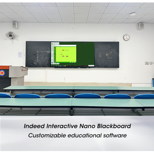 Aula interactiva con pantalla plana de 75 pulgadas