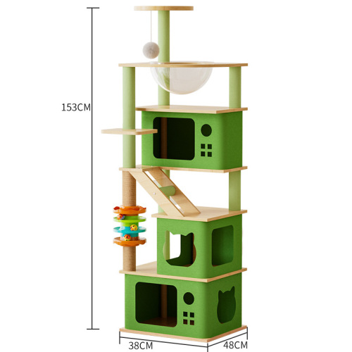 Multi-Storey Colorful Cat Climbing Scratching Tree Tower