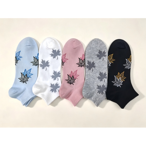 Retro Maple Leaf Padrão Mulheres Meias Atléticas