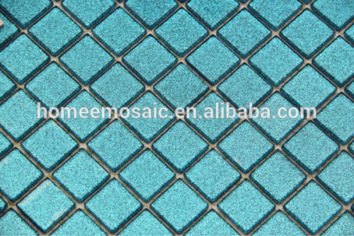 blue cold spray glass mosaic for bathroom wall tile