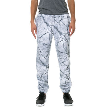 Custom printed block french terry mens sweatpants