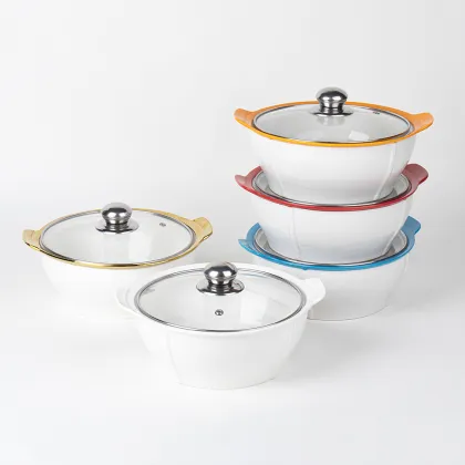 Ceramic Soup Pot with Glass Lid