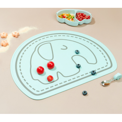 BPA Free Cute Animals Design Silicone Kids Placemats