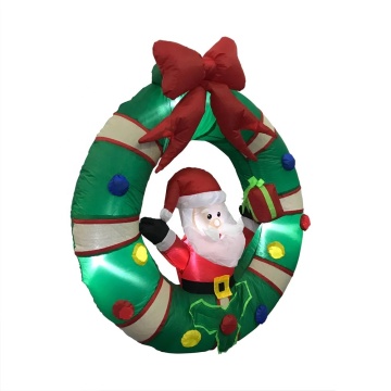 Aufblasbare Türkranz des Weihnachtsmanns - Yard Weihnachtsdekoration