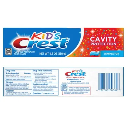 Crest Kids Sparkling Smiles Fluoride Toothpaste