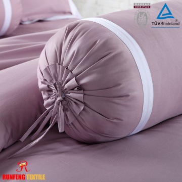 Pin-Tuck With The Embroidery Duvet Cover&Sham Bed Set (White With Purple)