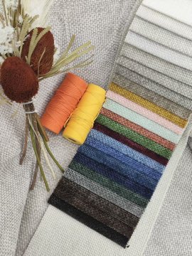 Colorful Chenille Tweed Upholstery Fabric by the meter