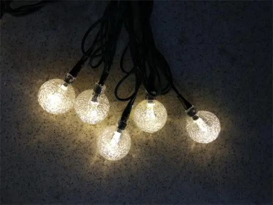 Crystal ball string lights