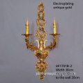 European Style Zinc Alloy French Candle Crystal Wall Lamp