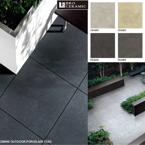 2cm thickness heavy traffic driveway porcelain tiles for outdoor decoration building material from Ebro ceramic EB2609