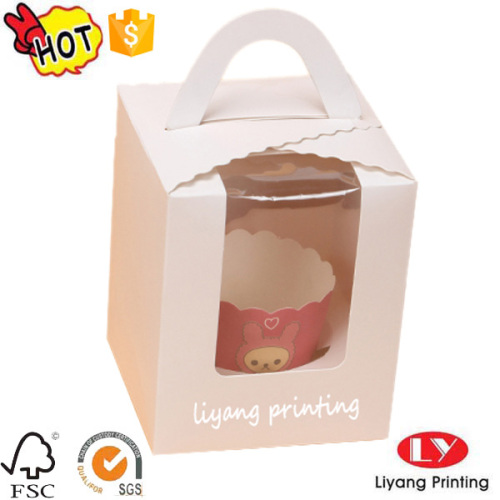 Cajas de pastel individuales personalizadas con asa