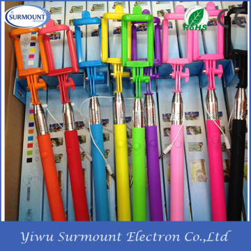 3.5mm jack cable Foldable Selfie Monopod Wired Selfie Stick Monopod Z07-6S