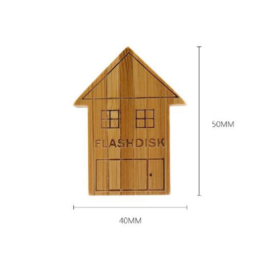 House model wooden usb flash drive
