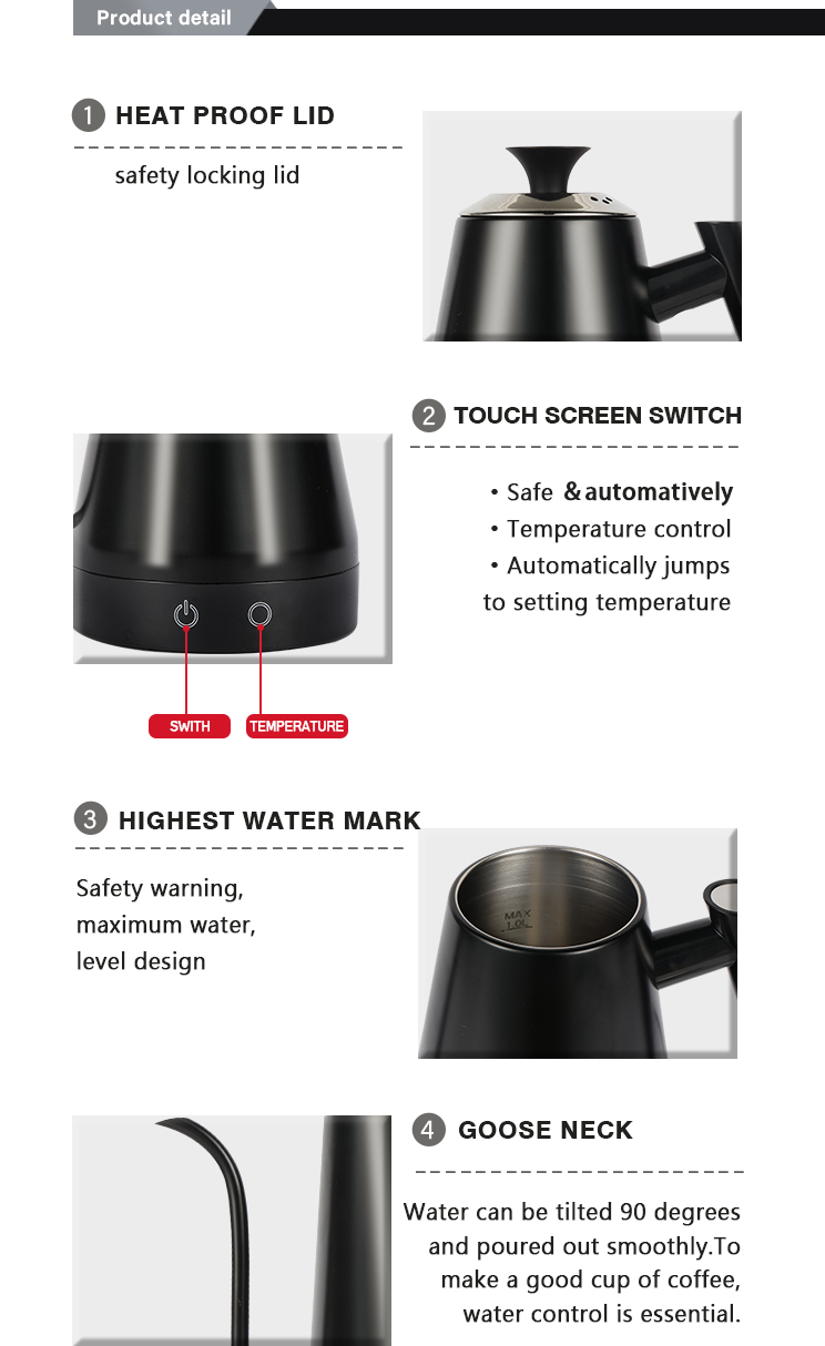 Eletric Pour Over Coffee Kettle