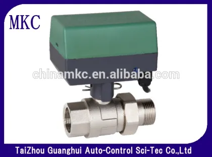 Electric motorized brass zone valve